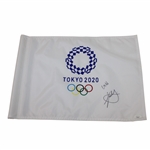 Xander Schauffele Signed 2020 Tokyo Olympics Replica Flag with Gold JSA #VV50763