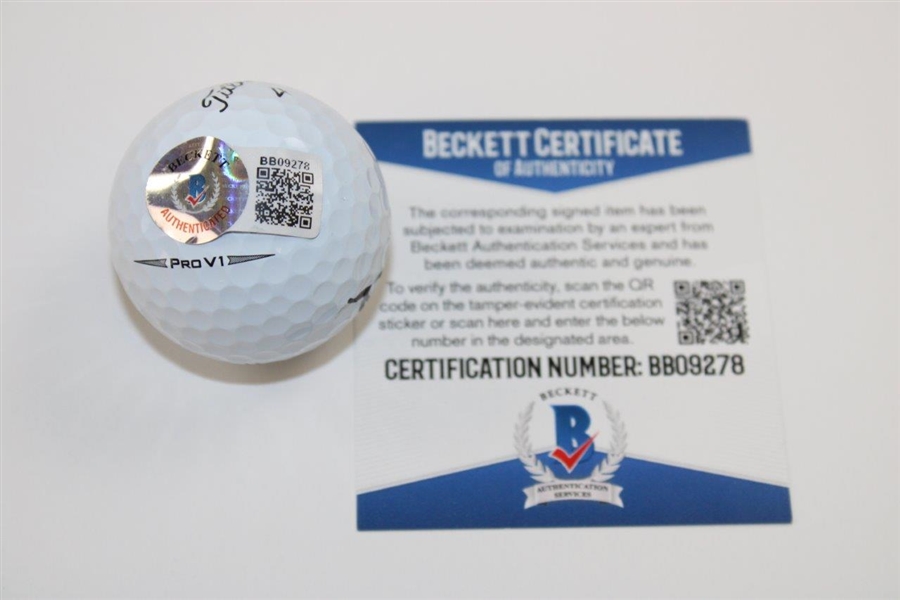 Gary Player Signed Titleist Masters Logo Golf Ball BECKETT #BB09278