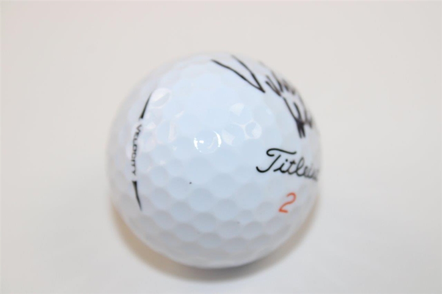Viktor Hovland Signed Titleist Logo Golf Ball JSA #QQ22901