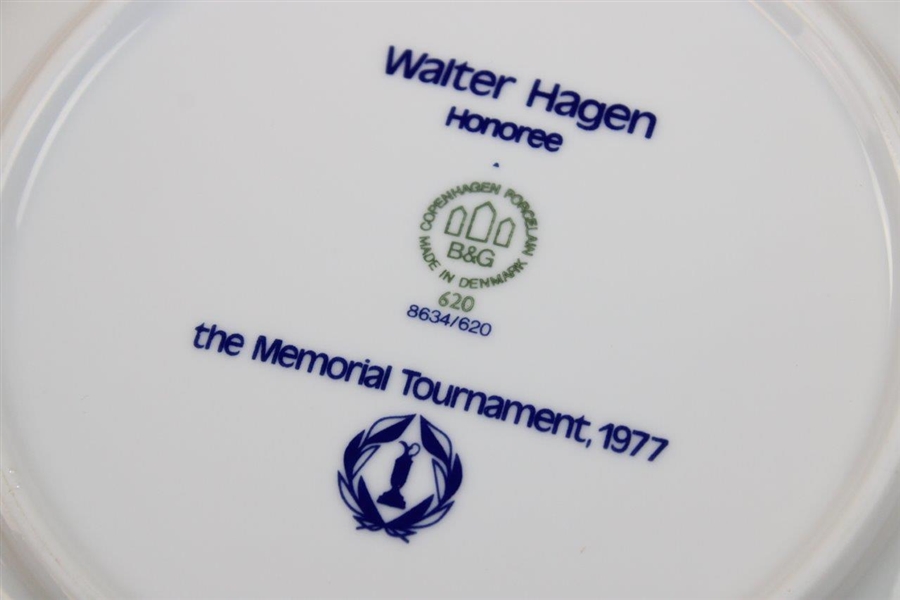Walter Hagen 1977 The Memorial Tournament Ltd Ed Honoree Plate
