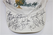 Tiger Woods & Team Signed 2003 The President's Cup Hat - The DiMarco Collection JSA ALOA