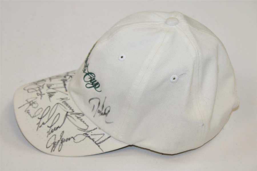 Tiger Woods & Team Signed 2003 The President's Cup Hat - The DiMarco Collection JSA ALOA