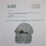 Tiger Woods & Team Signed 2003 The President's Cup Hat - The DiMarco Collection JSA ALOA