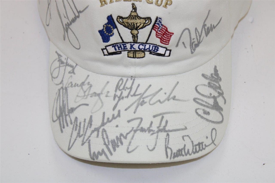 Tiger Woods & Team Signed 2006 Ryder Cup at The K Club Hat - The DiMarco Collection JSA ALOA