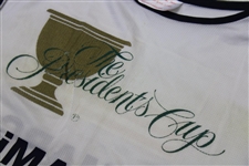 Chris DiMarco's Match Clinching Used 2005 The President's Cup Caddy Bib - Winning Putt!