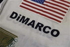 Chris DiMarco's Match Clinching Used 2005 The President's Cup Caddy Bib - Winning Putt!