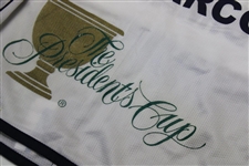 Chris DiMarco's Match Clinching Used 2005 The President's Cup Caddy Bib - Winning Putt!