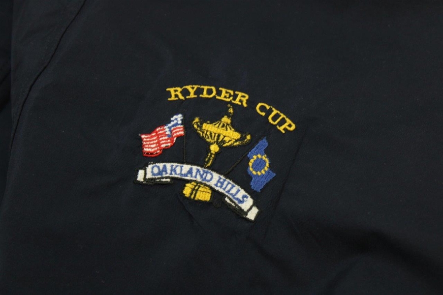 Chris DiMarco's 2004 Team USA Issued The Ryder Cup at Oakland Hills Navy Size L Rain Jacket & Pants
