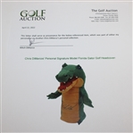 Chris DiMarco's Personal Signature Model Florida Gator Golf Headcover