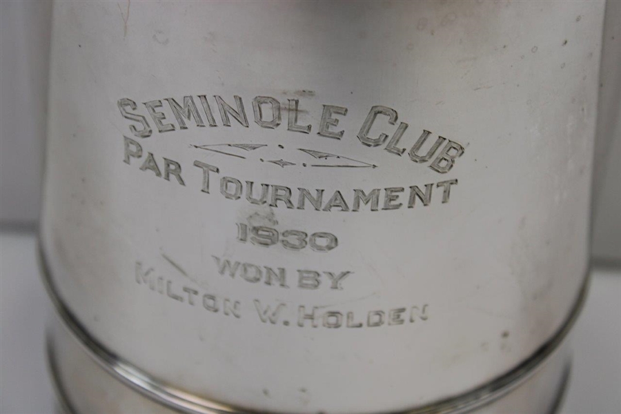 1930 Seminole Golf Club Trophy Won by Milton W. Holden