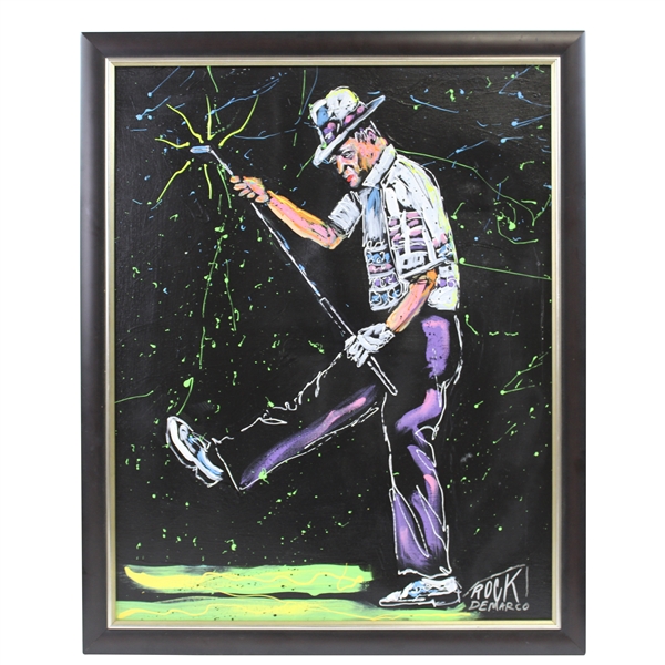 Chi-Chi Rodriguez's Personal Rock Demarco Original Abstract Portrait on Canvas - Framed