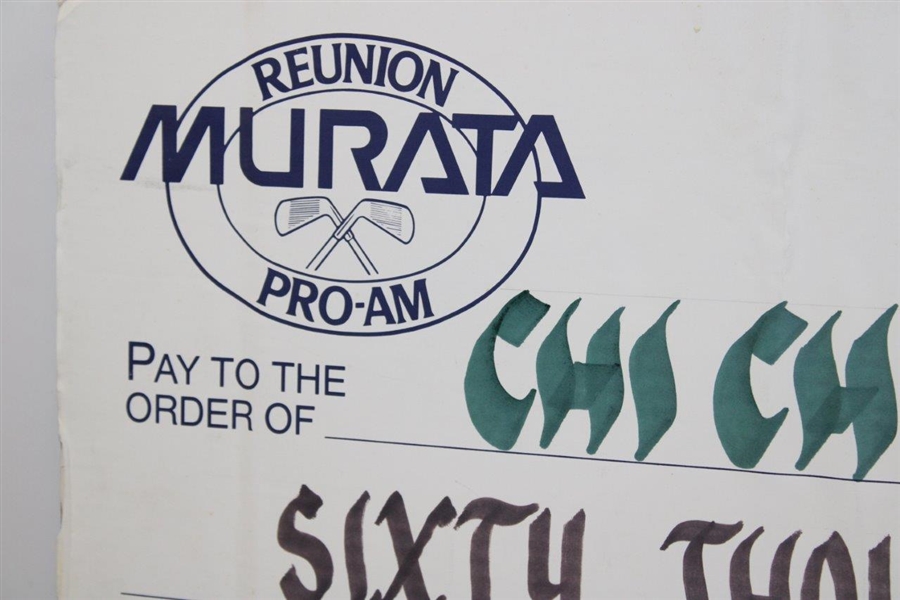 Chi-Chi Rodriguez's Personal 1991 Murata Reunion Pro-Am Oversize Winner's Check 60,000