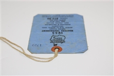 1955 Masters Tournament SERIES Badge #1723 - Cary Middlecoff Winner