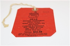 1956 Masters Tournament SERIES Badge #5063 - Jack Burke Winner