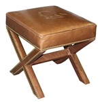 2022 Augusta National GC Berckman's Place Masters Ltd Ed Brown Leather Ottoman