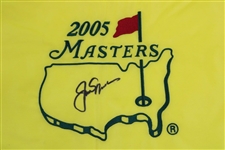 Jack Nicklaus Signed 2005 Masters Embroidered Flag JSA ALOA