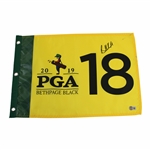 Brooks Koepka Signed 2019 PGA at Bethpage Black Screen Flag BECKETT #BC94703