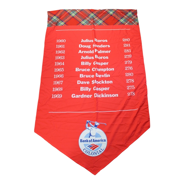 Bank of America Colonial Large Tournament List of Champions Banner - 1960-1969