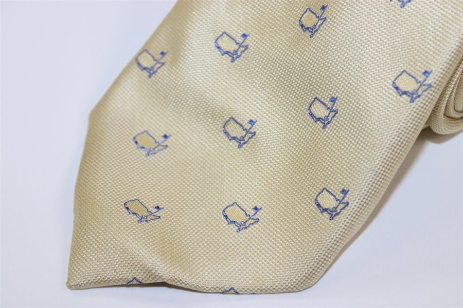 Augusta National Golf Club Masters Yellow with Purple Logo Necktie - Used