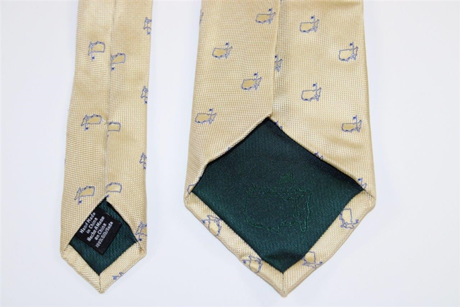 Augusta National Golf Club Masters Yellow with Purple Logo Necktie - Used
