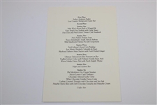Phil Mickelson Signed 2010 Masters Chairman's Cocktail Buffet Menu - Night of Win! JSA ALOA