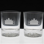 Pair of Augusta National Clubhouse Logo Rocks Glasses