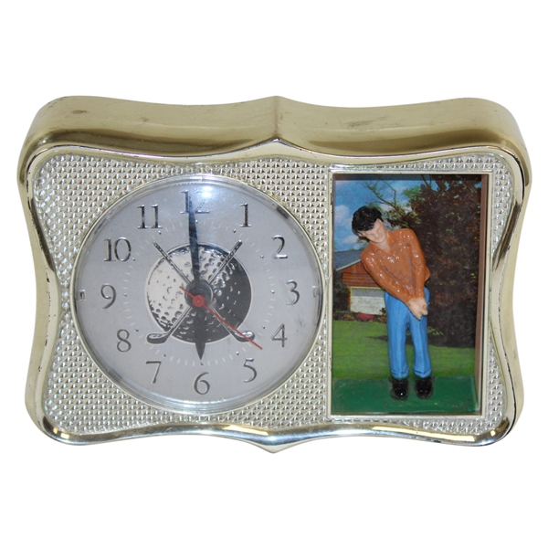 Classic Mastercrafters Golf themed Clock with Golfer & Crossed Club Face