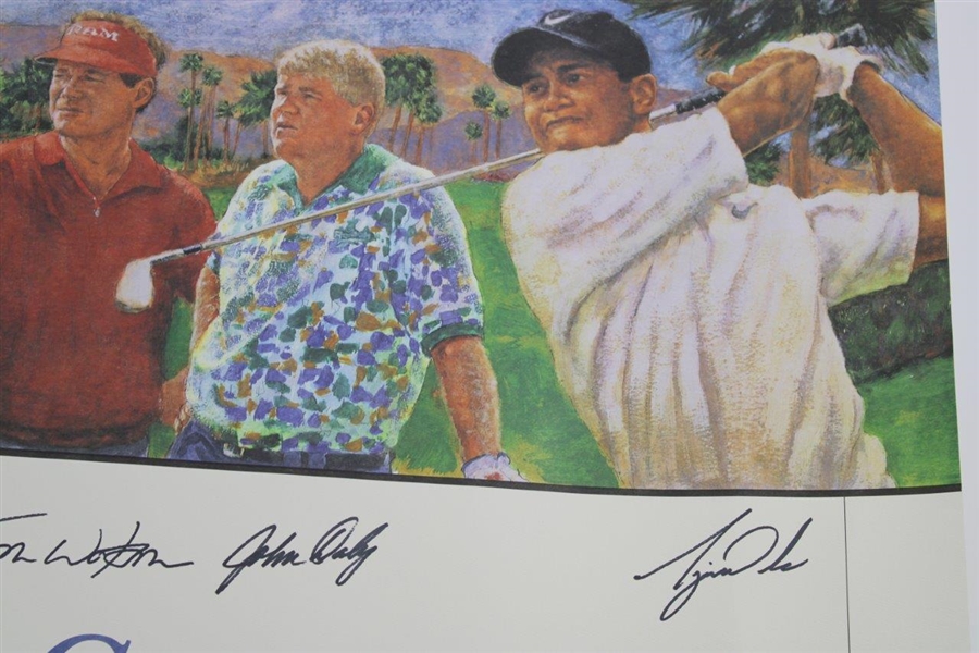 Tiger Woods, Watson, Daly & Couples Ltd Ed Signed 1996 The Skins Game Poster JSA ALOA