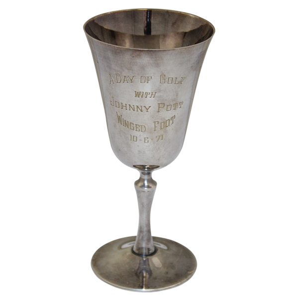 1971 Winged Foot 'A Day of Golf With Johnny Pott' Golf Goblet Trophy 