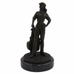 Circa 1960 Babe Didrikson Zaharias Heavy Bronze LPGA Sculpture Statue