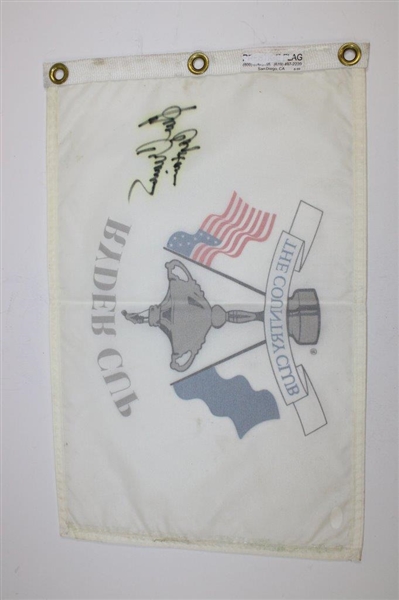 Ben Crenshaw Signed 1999 Ryder Cup at The Country Club Flag w/ Captain Inscription JSA #UU34635