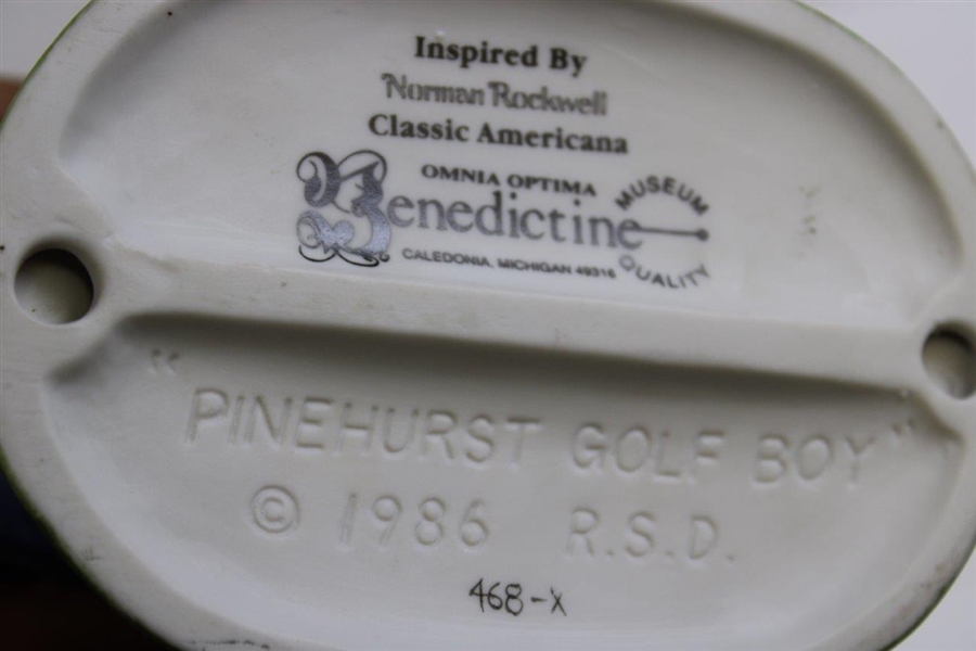 Pinehurst Putter Boy Norman Rockwell Porcelain Statue by Benedictine