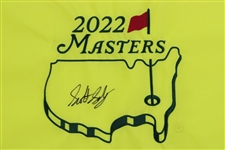 Scottie Sheffler Signed 2022 Masters Embroidered Flag JSA #AB50441