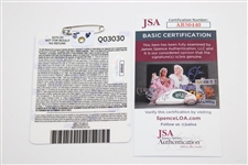 Scottie Sheffler Signed 2022 Masters Series Badge #Q03030 JSA #AB50440