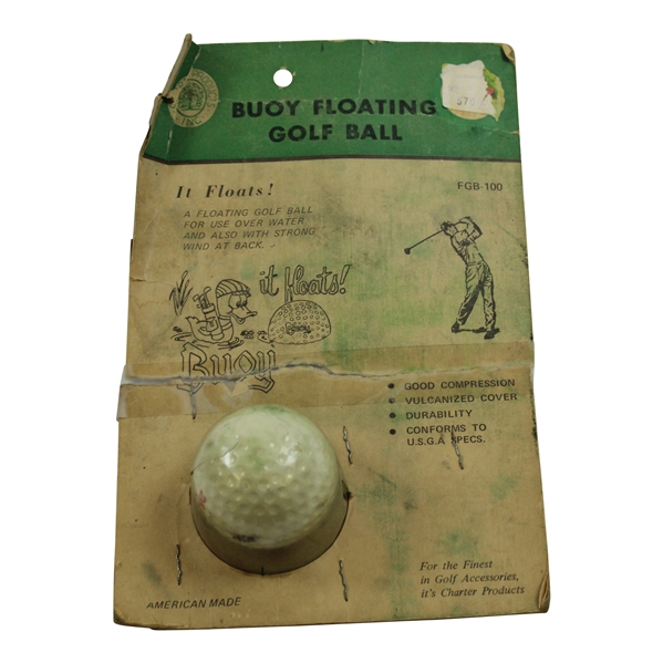 Vintage Buoy Floating Golf Ball In Original Package - Repaired