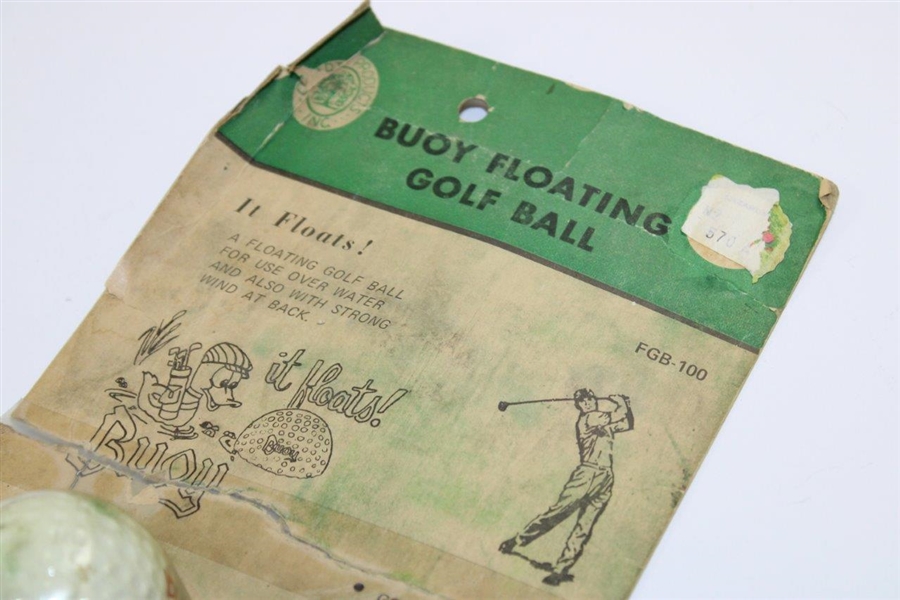 Vintage Buoy Floating Golf Ball In Original Package - Repaired