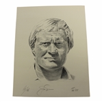 Jack Nicklaus Signed Van Zandt Ltd Ed Pencil Sketch Print #36/99 JSA ALOA
