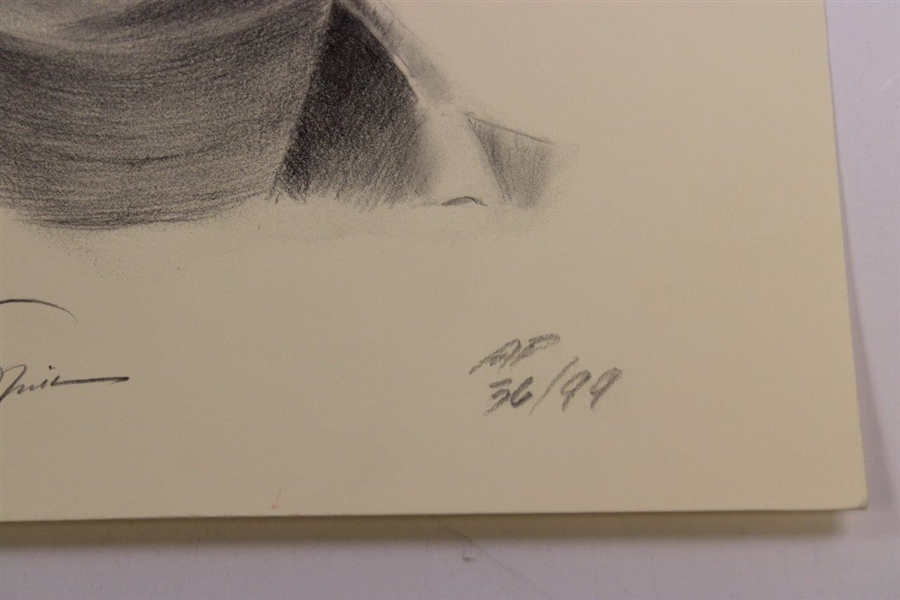 Jack Nicklaus Signed Van Zandt Ltd Ed Pencil Sketch Print #36/99 JSA ALOA