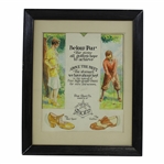 Original Artwork for Below Par Star Shoe Co. Golf Shoes Advertisement - Framed