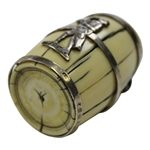 Circa 1900 Sterling Silver & Ivory Match Holder Barrel with Lid