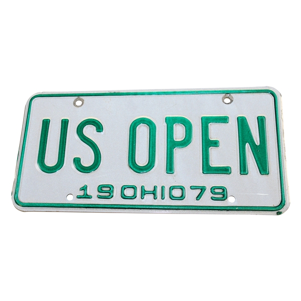 1979 US Open at Inverness Club 'US Open' Ohio Contestant Courtesy License Plate