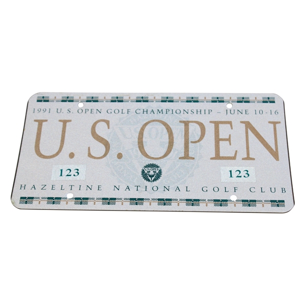 1991 US Open Hazeltine Payne Stewart 'U.S. Open' Contestant Courtesy License Plate