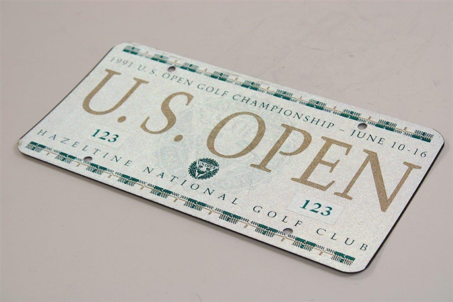 1991 US Open Hazeltine Payne Stewart 'U.S. Open' Contestant Courtesy License Plate