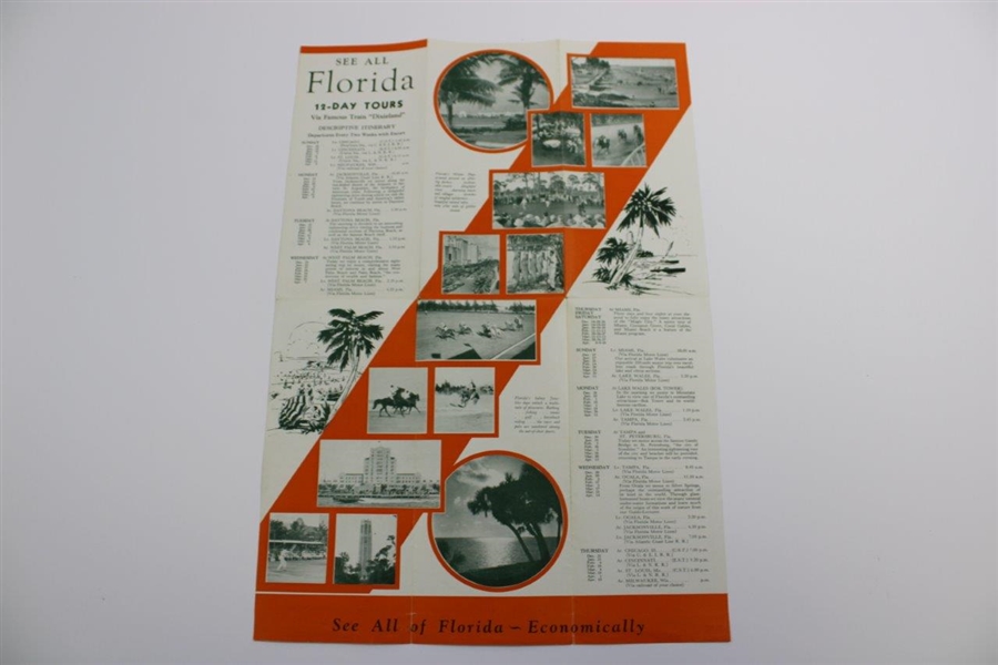 Circa 1920-30 'See All Florida This Winter' Golf American Express Travel Service Brochure