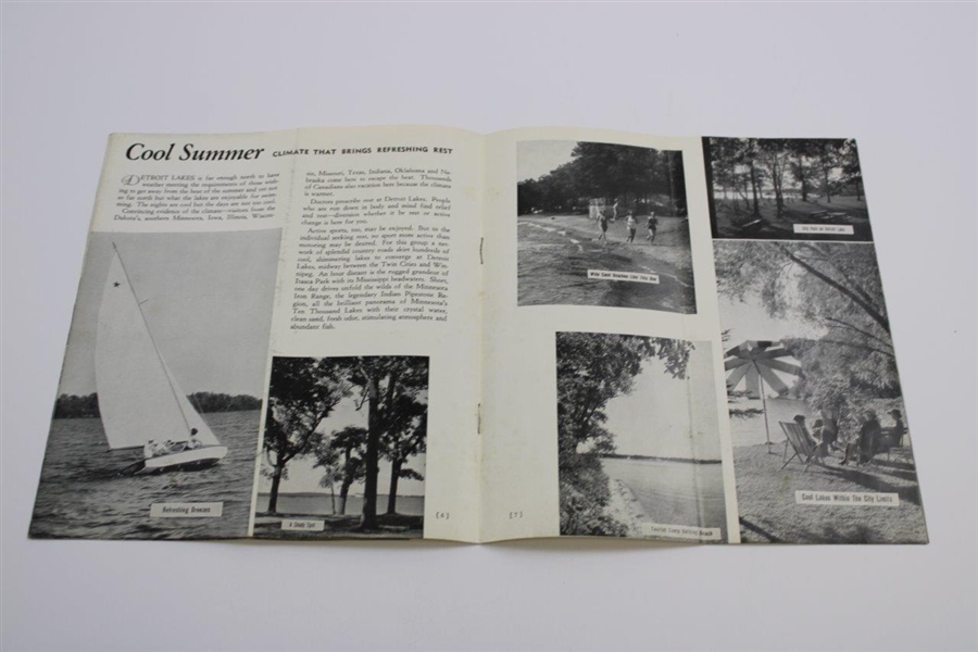 Circa 1930 Minnesota's Finest Golf Course - 18 Holes - Detroit Lakes, Mn. Travel Brochure