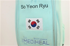 So Yeon Ryu Tour Used LPGA Tour Staff Teal Vessel Golf Bag at 2019 US Women's Open - Runner Up!