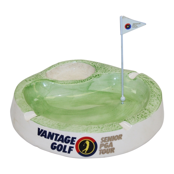 Classic Vantage Golf Senior PGA Tour Ash Tray with Re-moveable Flag