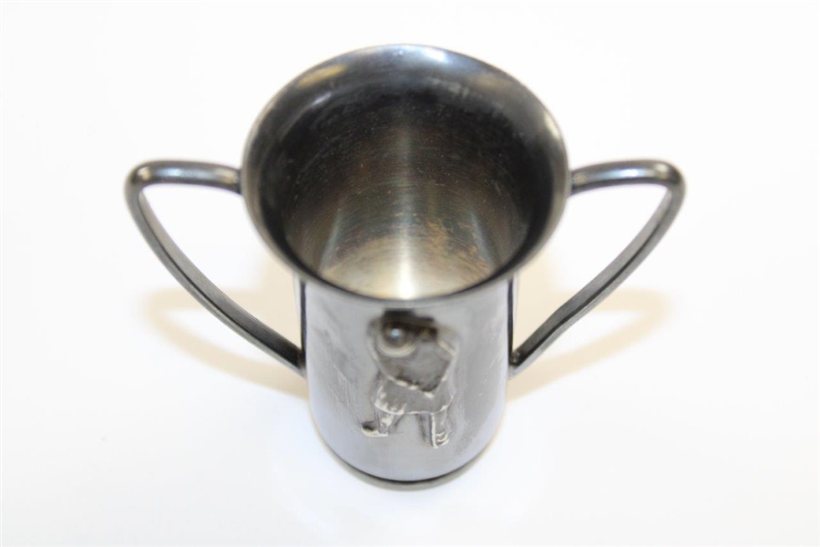 Small Silver Lady Golfer Putting Cup