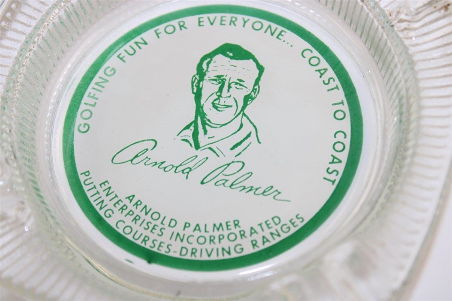 Vintage Arnold Palmer 'Golfing Fun For Everyone…Coast To Coast Glass Ashtray
