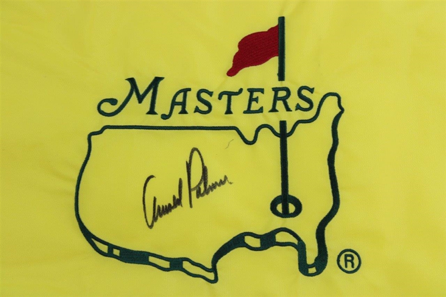 Arnold Palmer Signed Undated Masters Embroidered Flag PSA/DNA #AJ25074